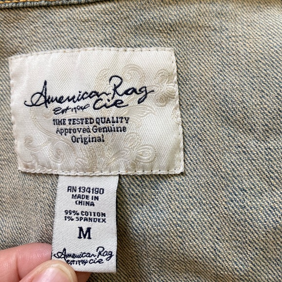 American Rag Cropped Jean Jacket Women’s Medium - Picture 8 of 8